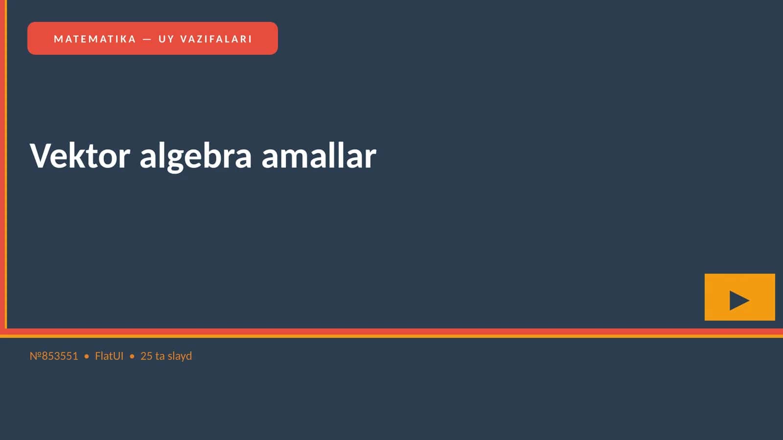 Vektor algebra amallar 1