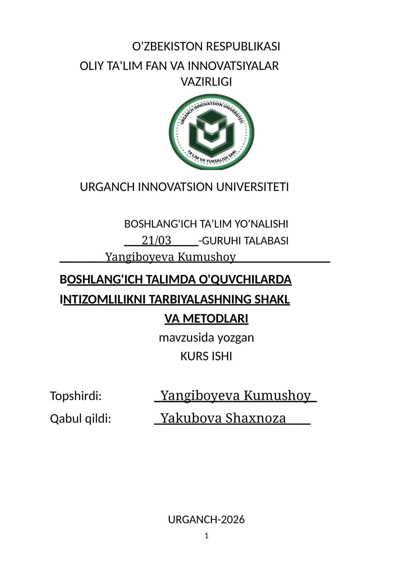 Intizomlilikni Tarbiyalashning Usul va Metodlari 1