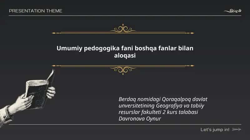 Umumiy pedogogika fani boshqa fanlar bilan aloqasi 1