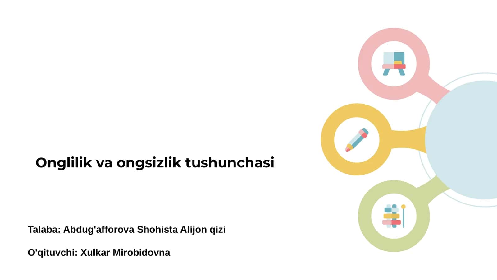 Onglilik va ongsizlik tushunchasi 1
