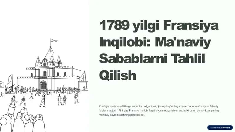 1789 yilgi Fransiya Inqilobi: Ma'naviy Sabablarni Tahlil Qilish 1