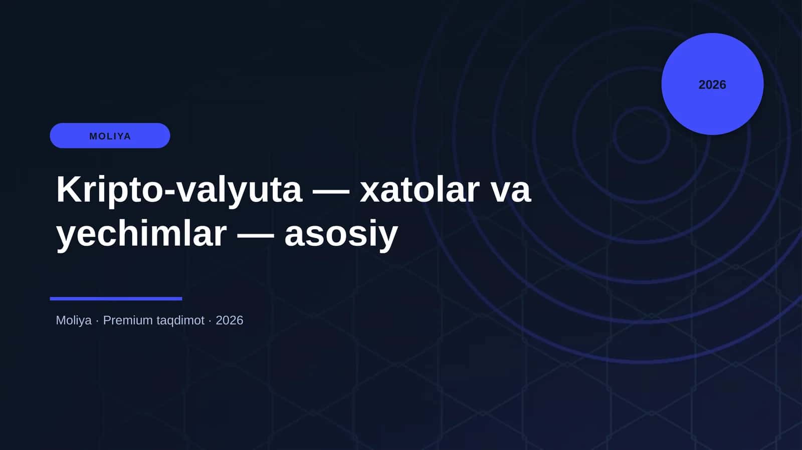 Kripto-valyuta — xatolar va yechimlar — asosiy 1