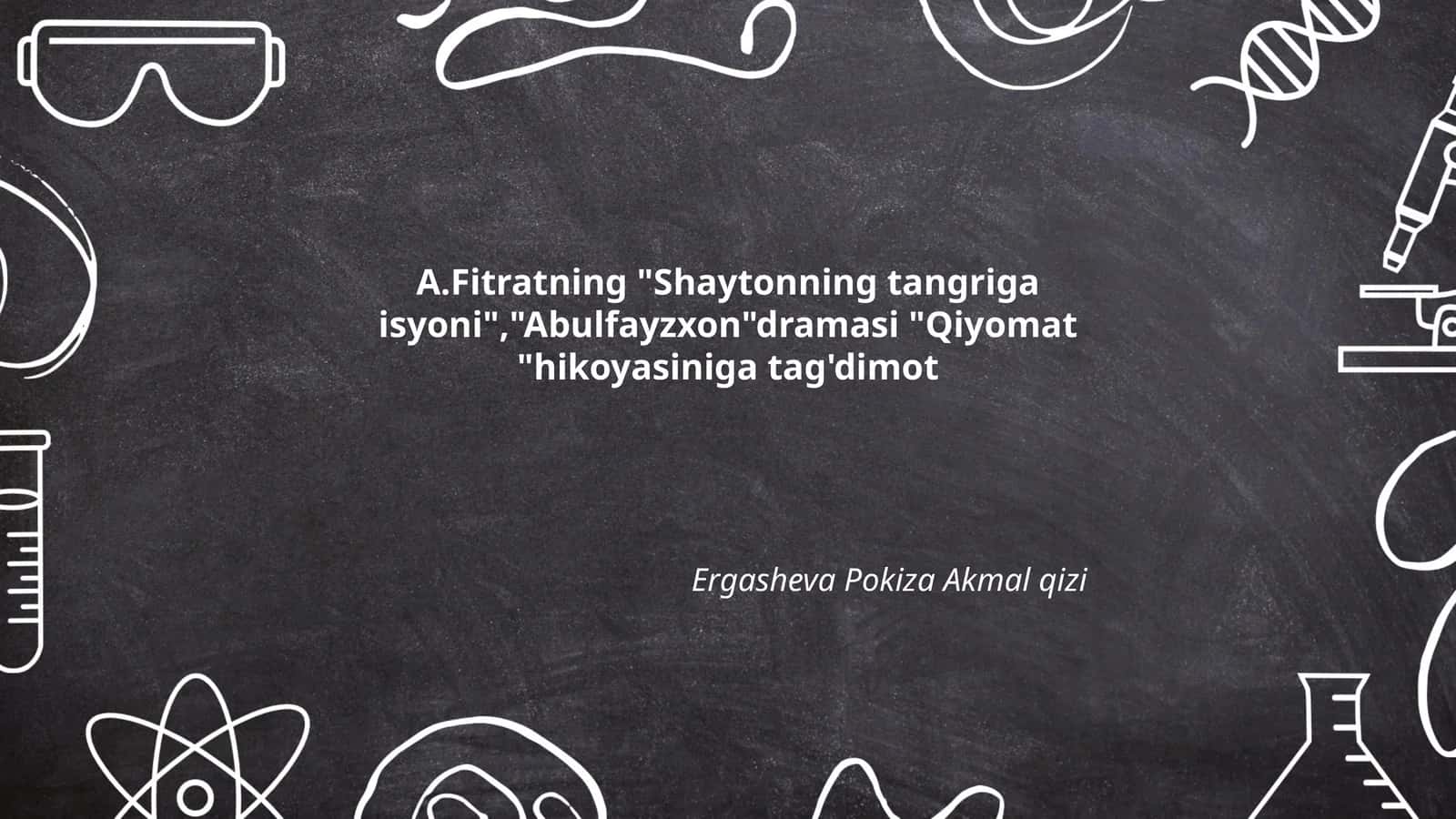 Abulfayzxon dramasi "Qiyomat" hikoyasi 1