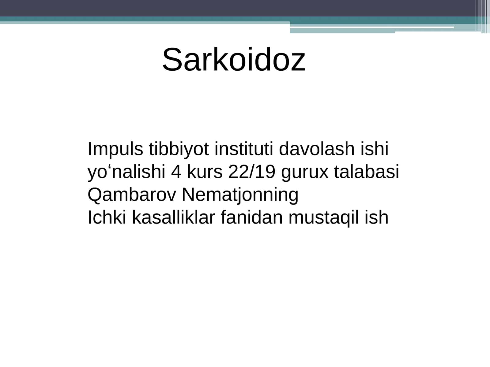 Sarkoidoz 1