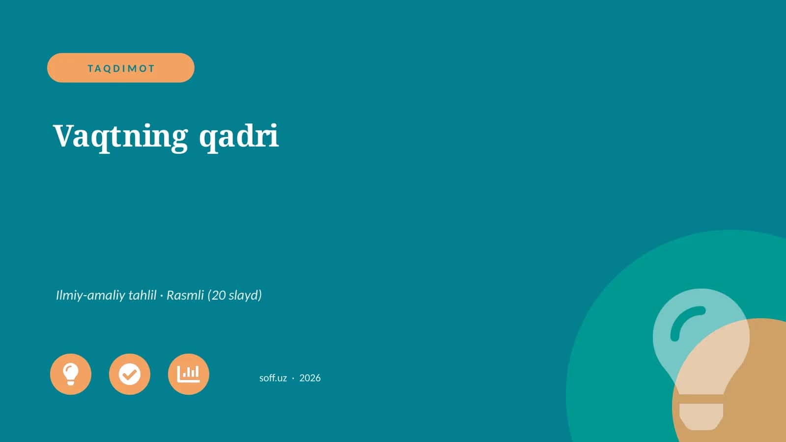 Vaqtning qadri 1