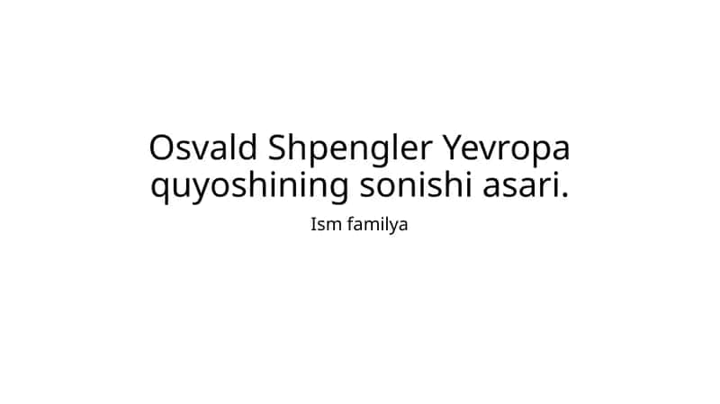 Yevropa quyoshining sonishi asari 1