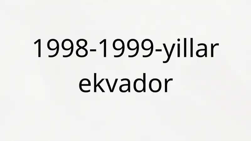 Ekvador iqtisodiy sharoitlar 1
