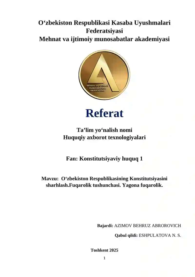 Huquqiy axborot texnologiyalari