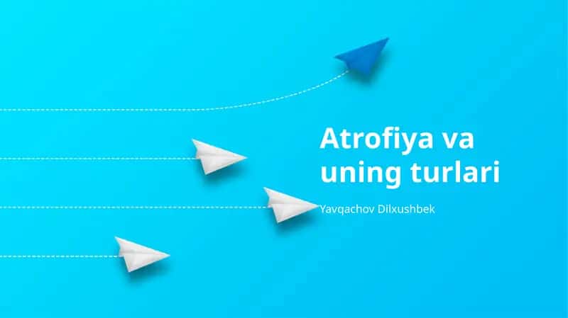 Atrofiya va uning turlari 1