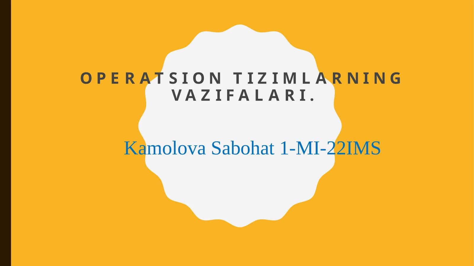 Operatsion tizimlarning vazifalari 1