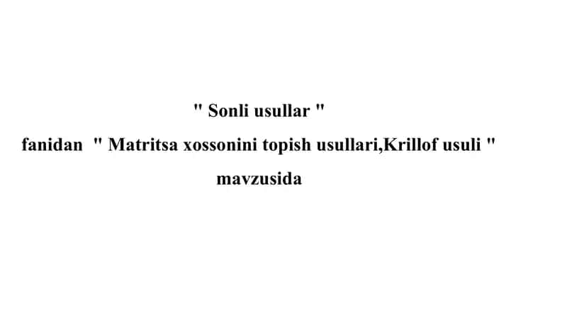 Sonliusullar 1