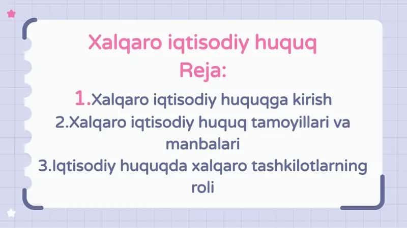 Xalqaro iqtisodiy huquq 1