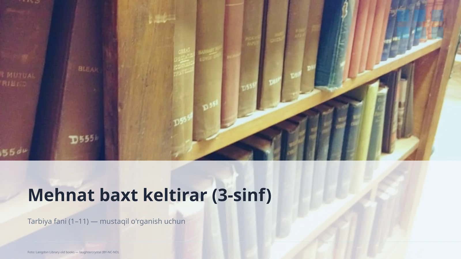 Mehnat baxt keltirar (3-sinf) 1