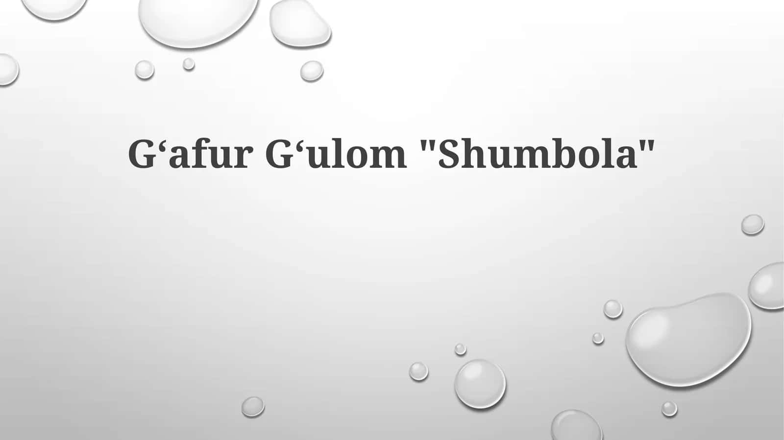 Shumbola 1