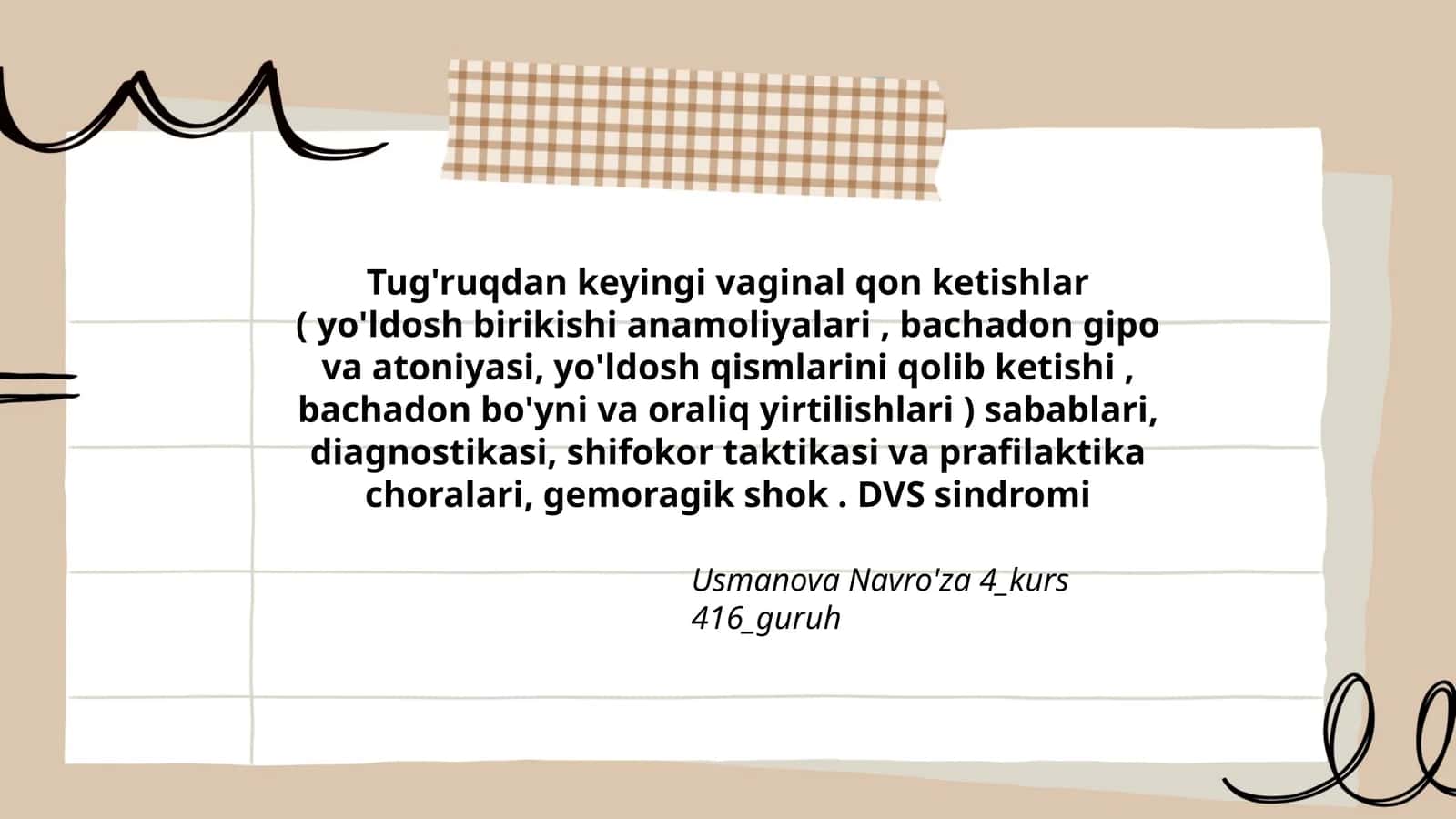 Tug'ruqdan keyingi vaginal qon ketishlar 1
