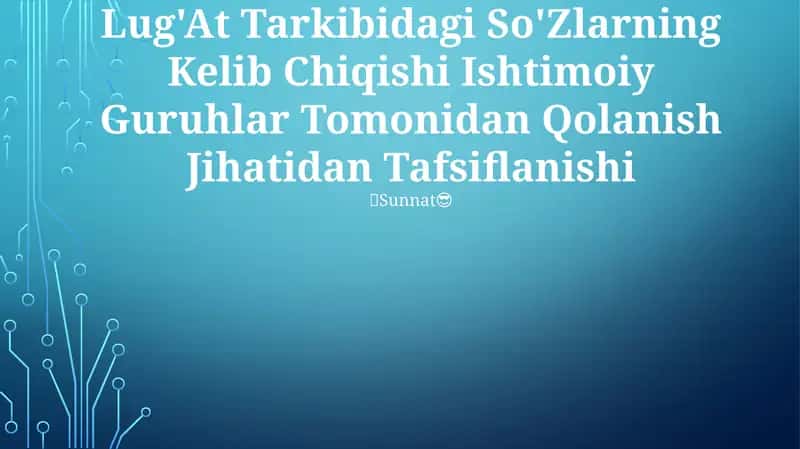 Lug'At Tarkibidagi So'Zlarning Kelib Chiqishi Ishtimoiy Guruhlar Tomonidan Qolanish Jihatidan Tafsiflanishi 1