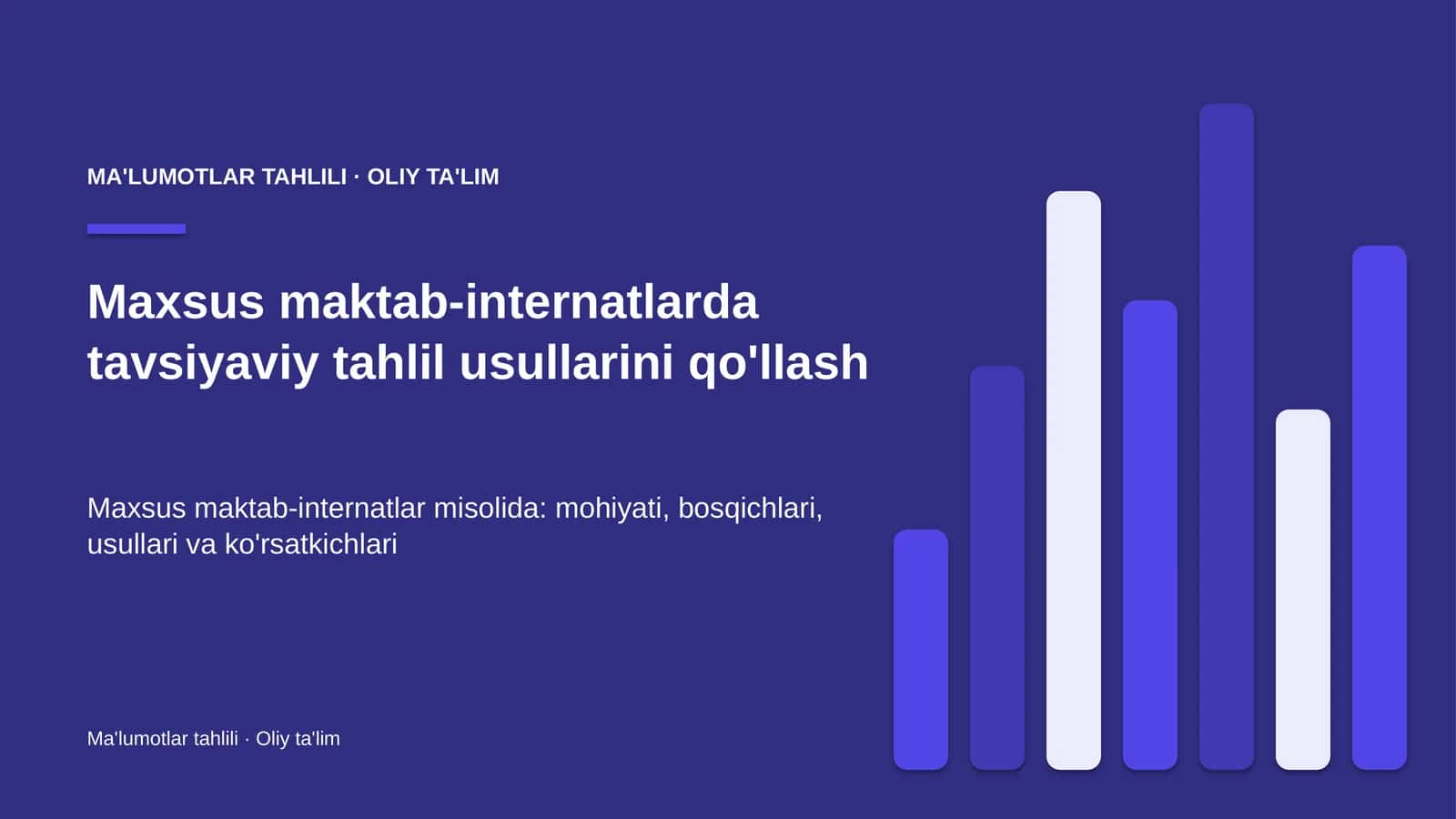 maxsus maktab internatlarda tavsiyaviy tahlil usullarini qo'llash 5375 1