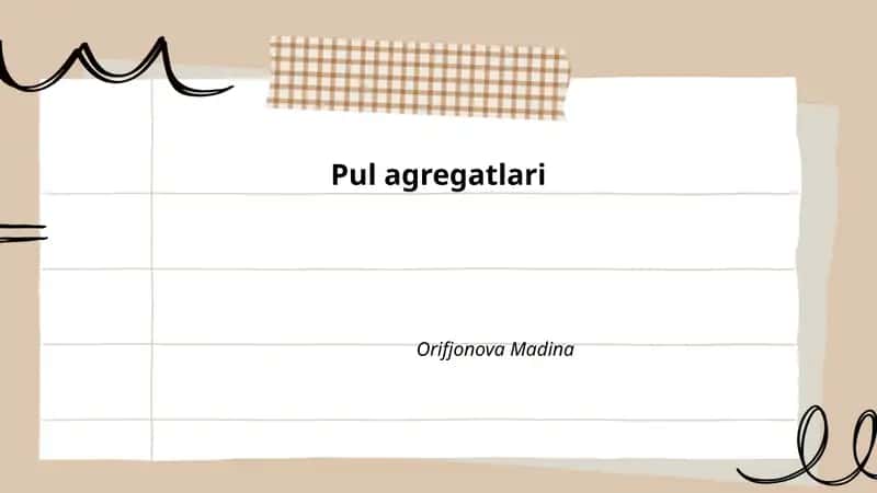 Pul agregatlari 1