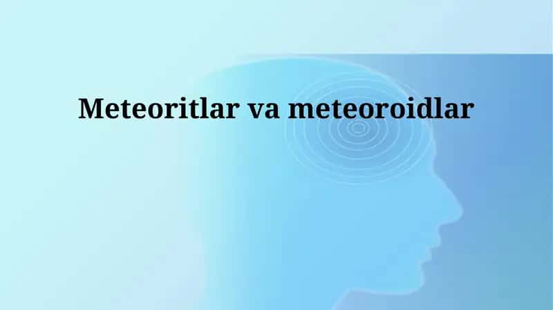 Meteoritlar va meteoroidlar 1