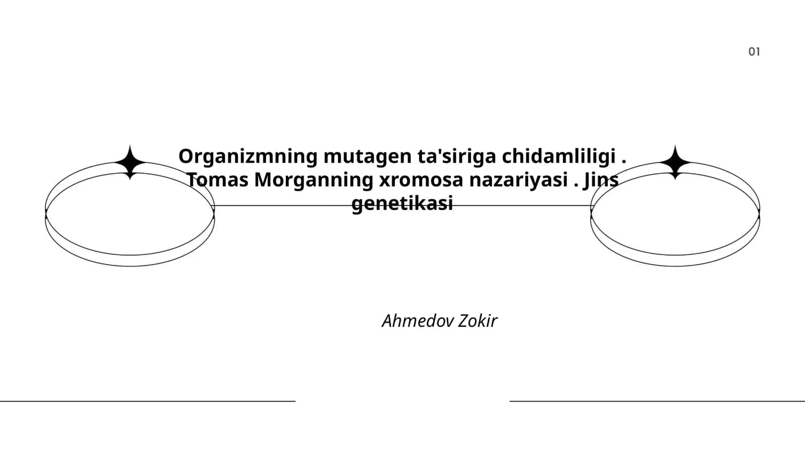 Organizmning mutagen ta'siriga chidamliligi 1