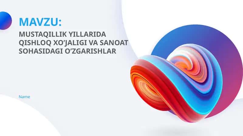 MUSTAQILLIK YILLARIDA QISHLOQ XO’JALIGI VA SANOAT SOHASIDAGI O’ZGARISHLAR 1
