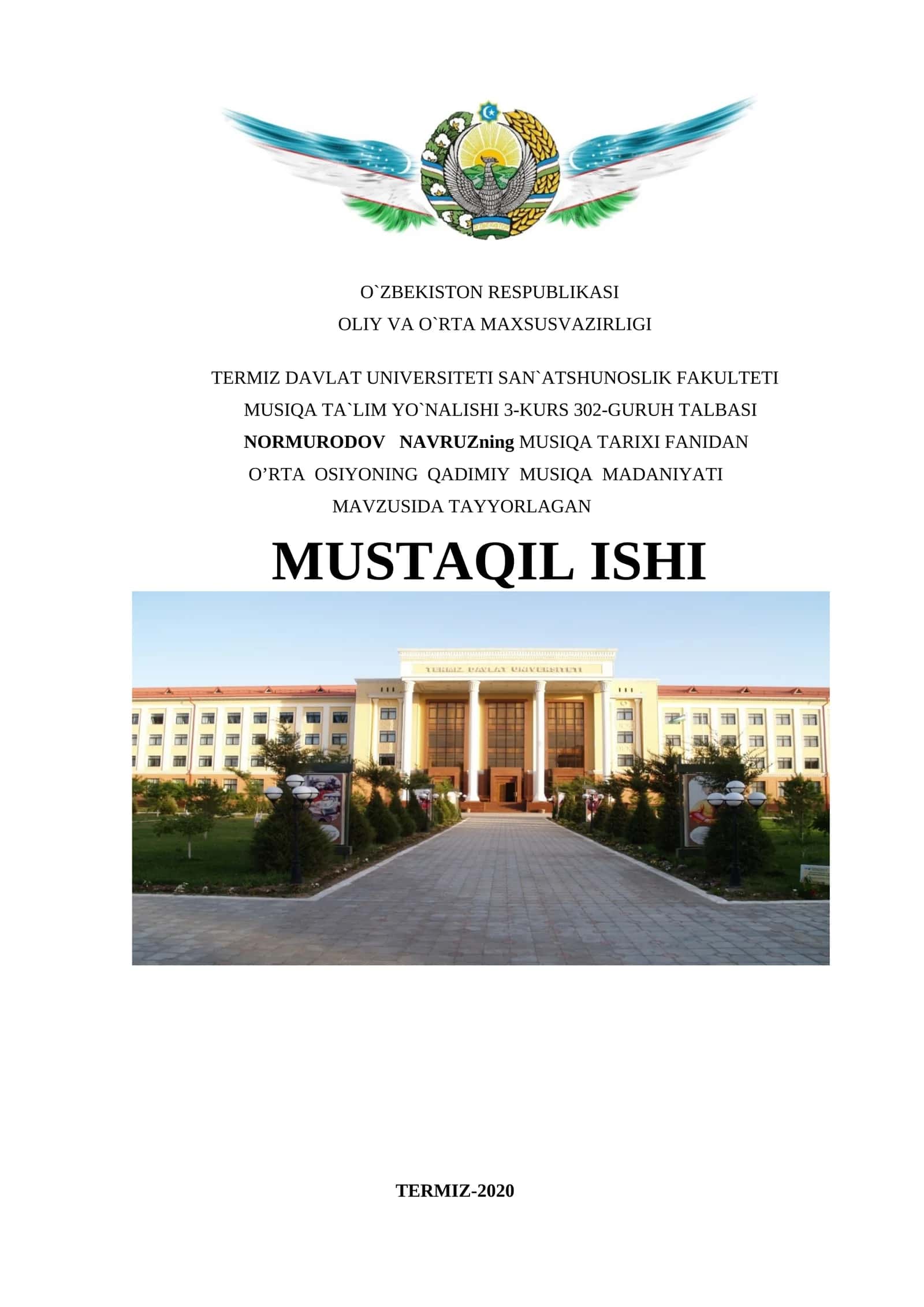 O’RTA OSIYONING QADIMIY MUSIQA MADANIYATI 1