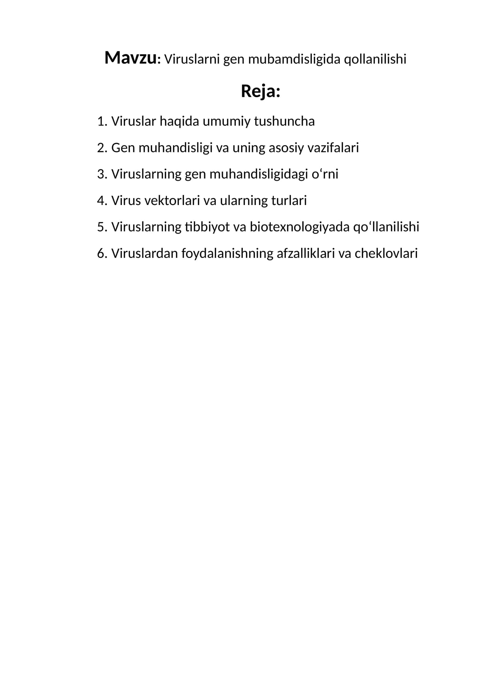 Viruslarni gen mubamdisligida qollanilishi 1