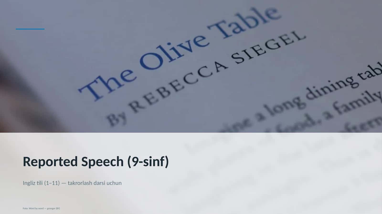 Reported Speech (9-sinf) 1
