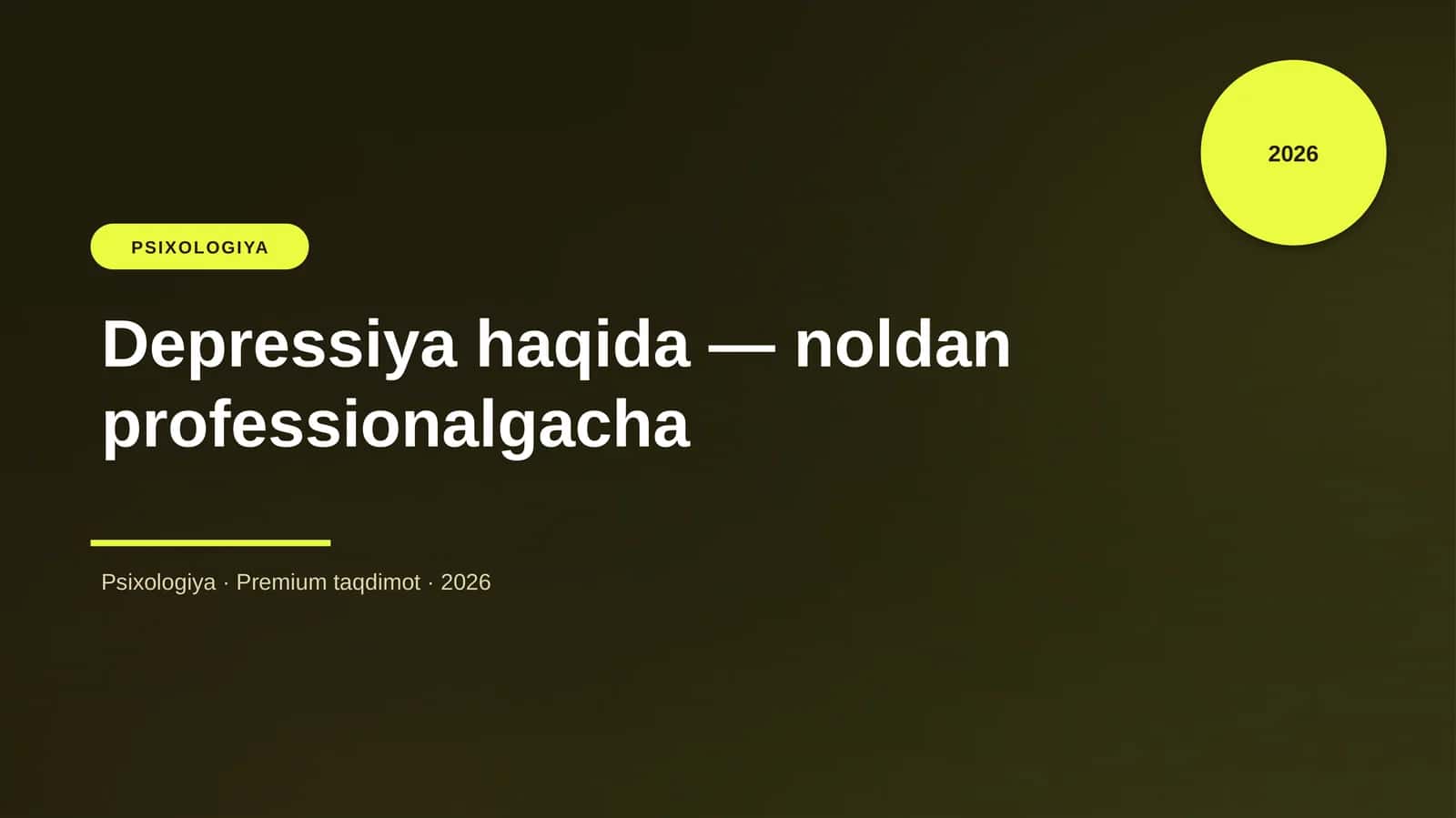 Depressiya haqida — noldan professionalgacha 1