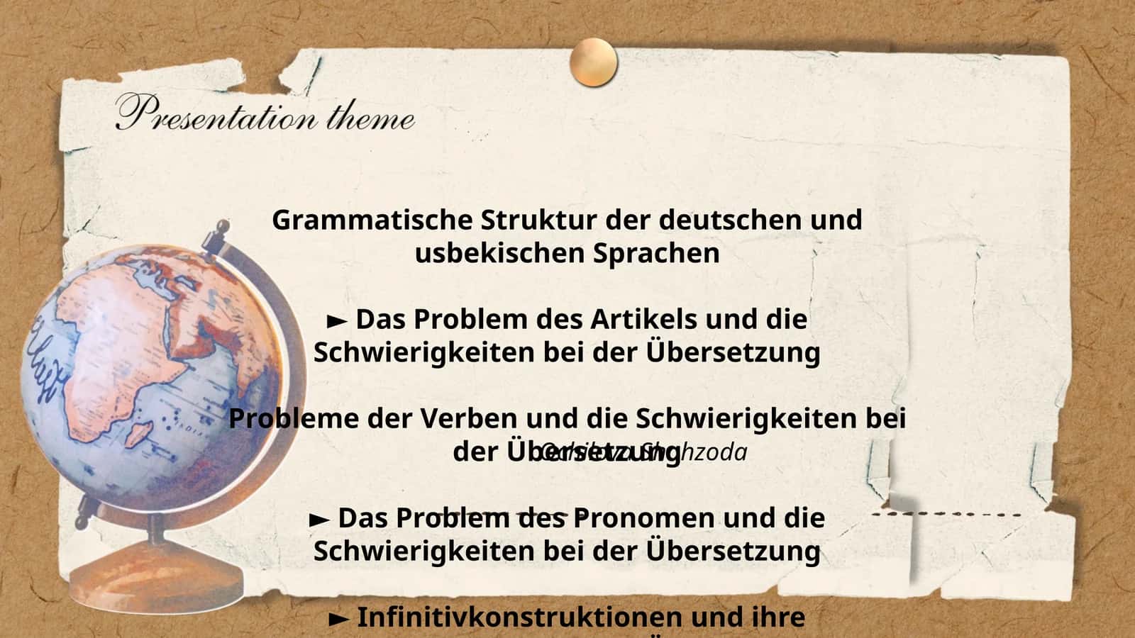 Grammatische Struktur der deutschen und usbekischen Sprachen 1
