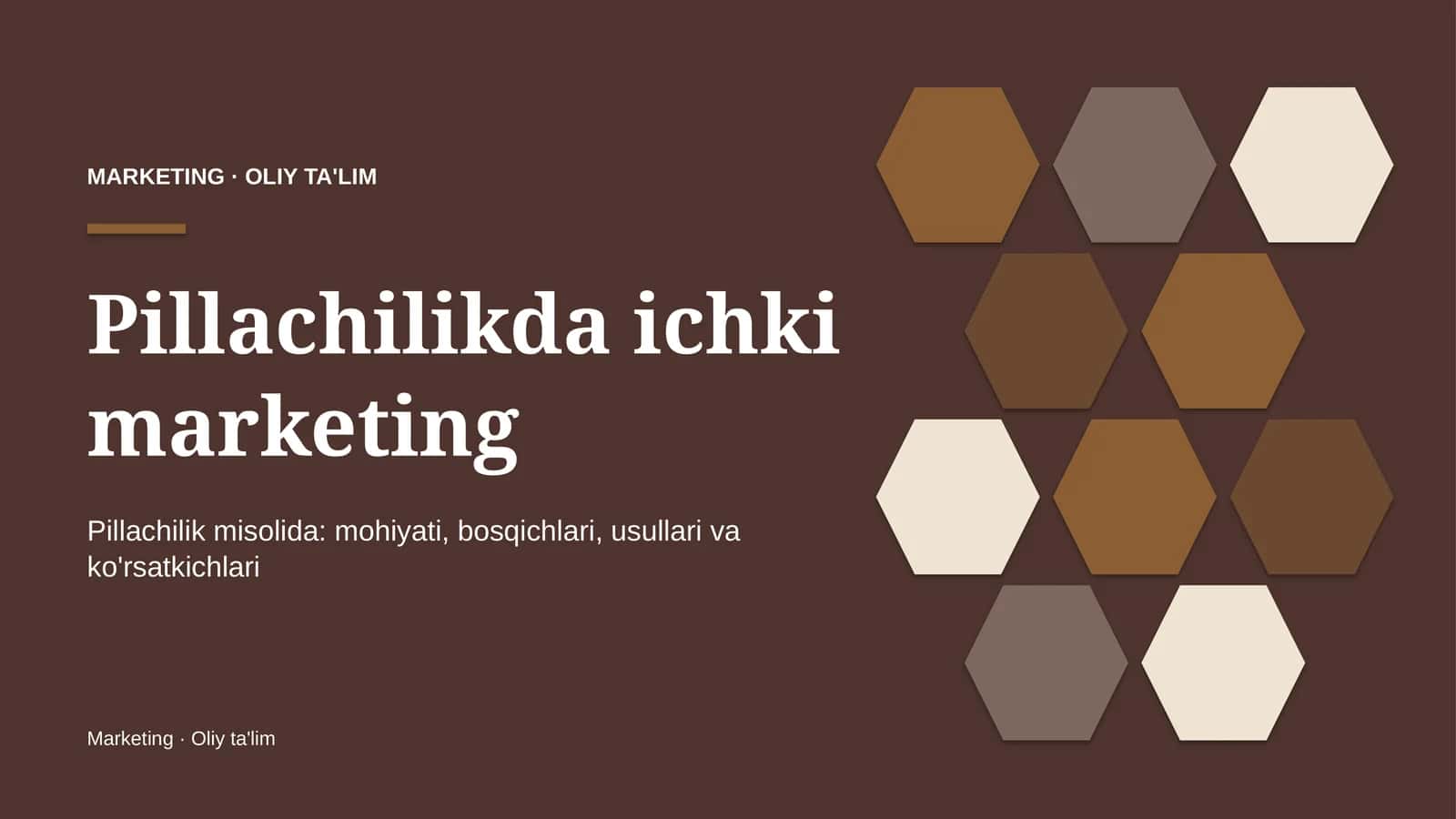 Pillachilikda ichki marketing 1