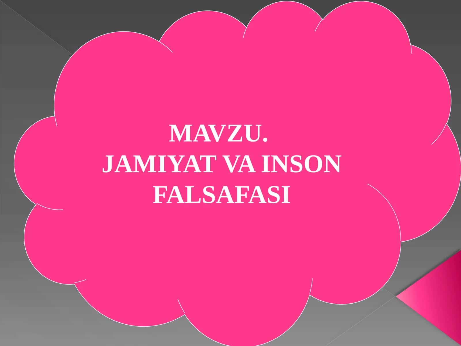 JAMIYAT VA INSON FALSAFASI 1