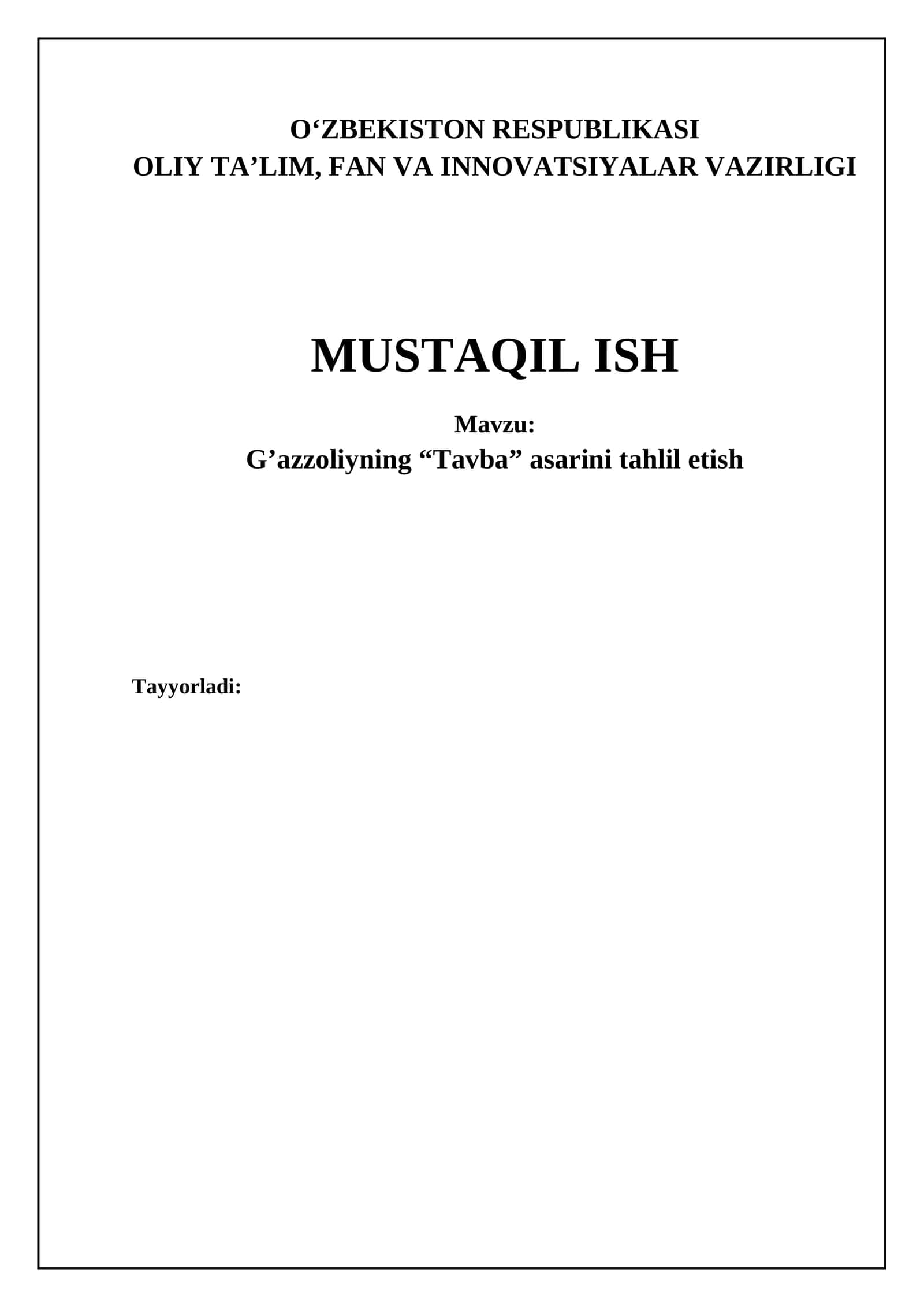 Tavba Islom ta'limida muhim o‘rin tutadi 1