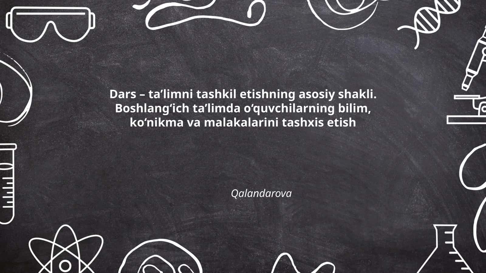 Dars – ta’limni tashkil etishning asosiy shakli 1