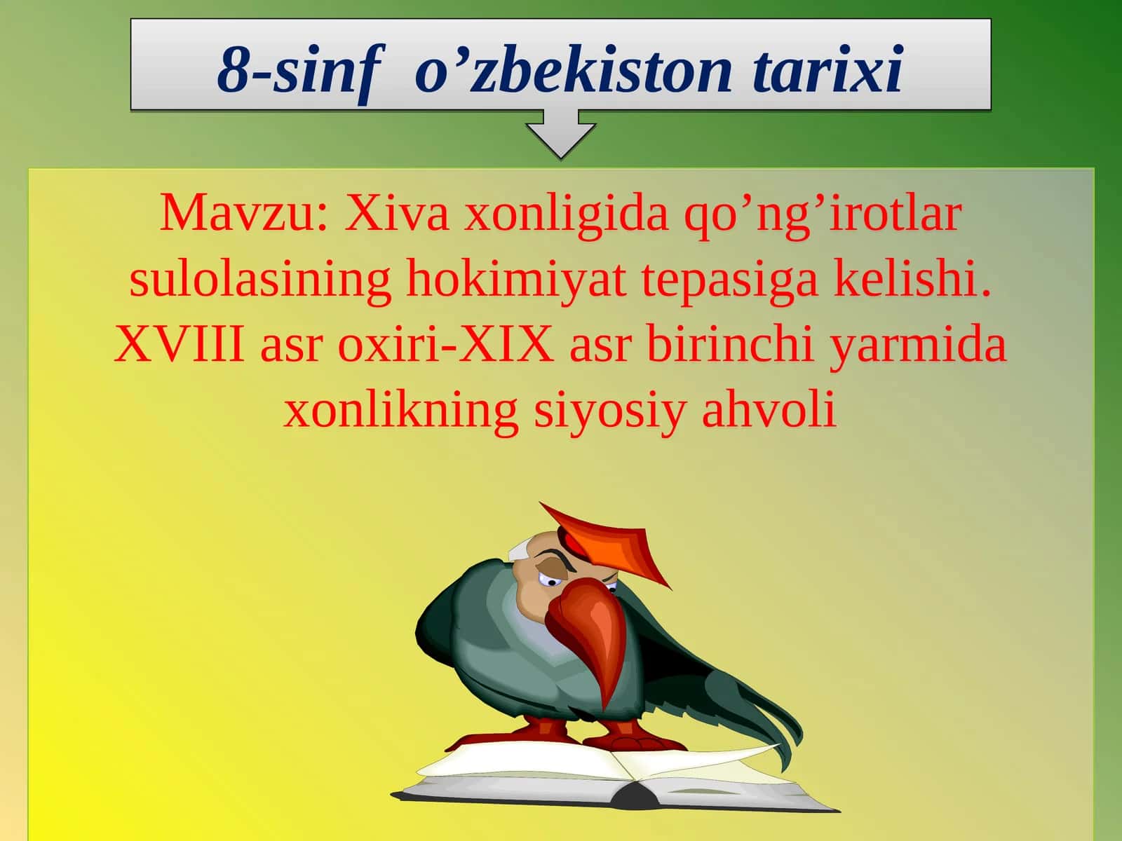 8-sinf o’zbekiston tarixi 1