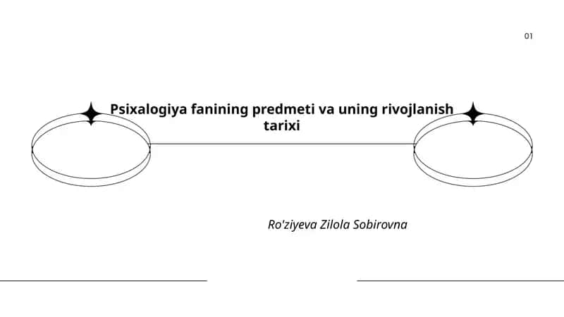 Psixologiya fanining predmeti va uning rivojlanish tarixi 1