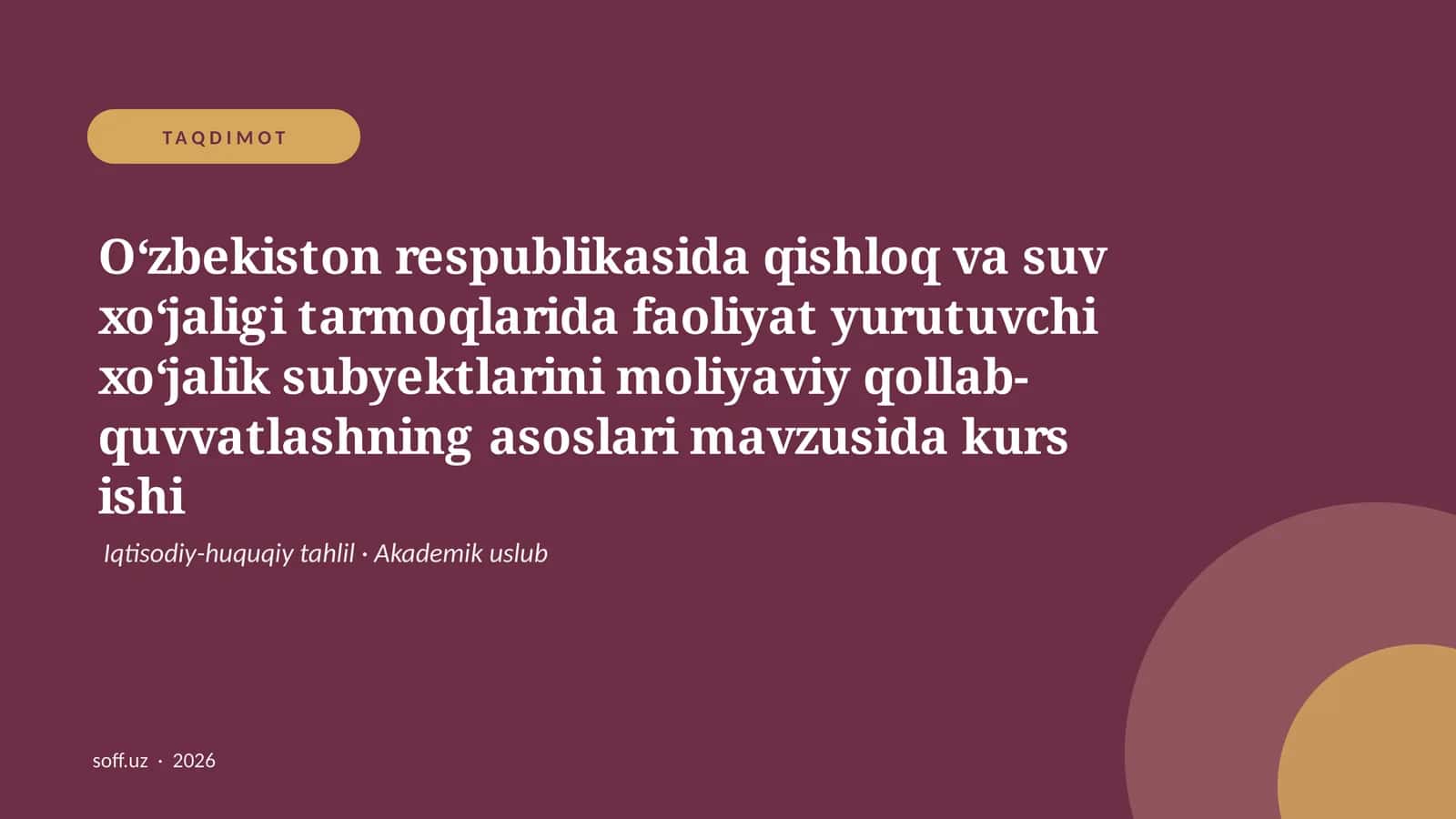 Kurs ishi 1