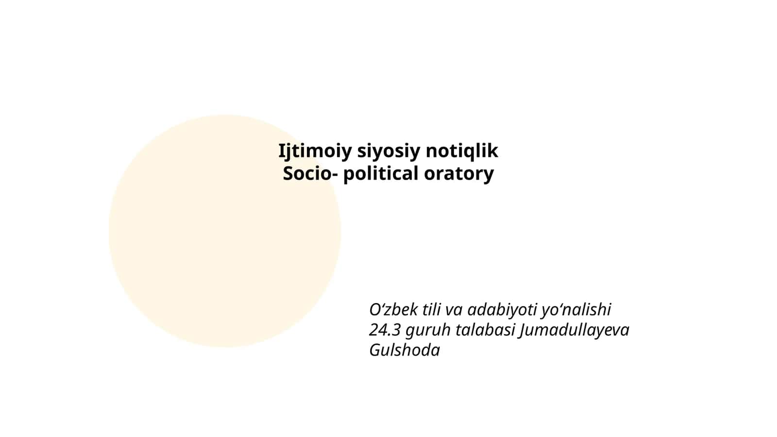 Ijtimoiy siyosiy notiqlik 1