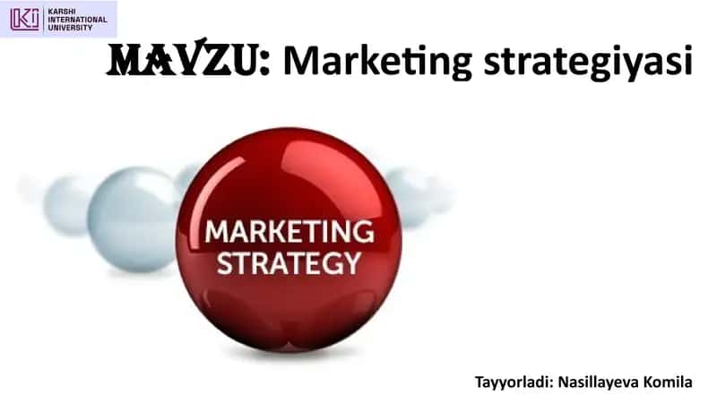 Marketing Strategiyasi 1
