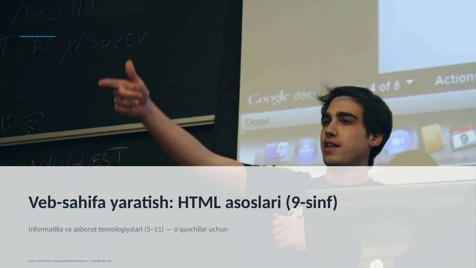 Veb-sahifa yaratish: HTML asoslari (9-sinf) 1