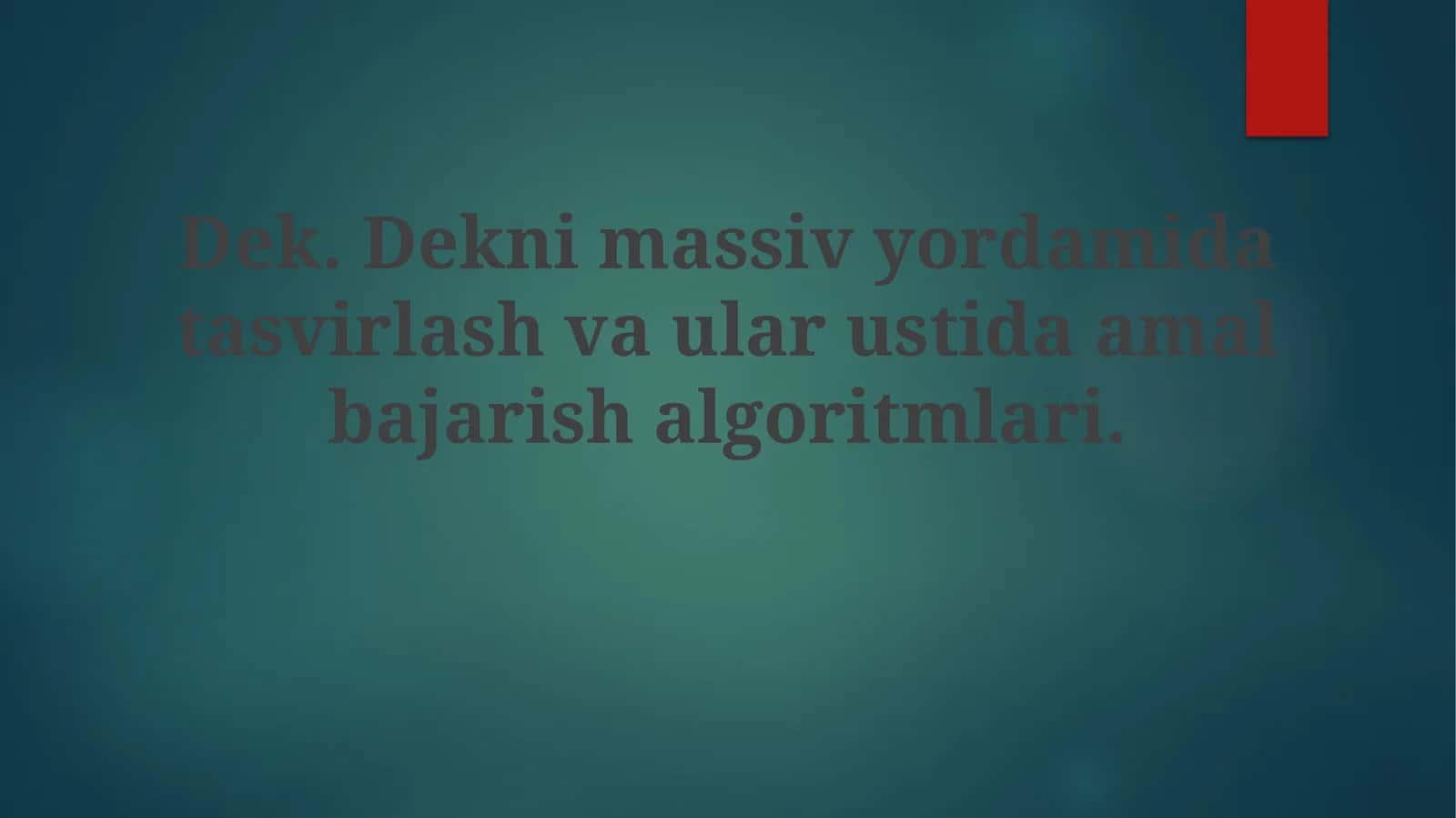 Daraxtsimon tuzilmalar yordamida tasvirlarni ifodalash va manipulyatsiya qilish algoritmlari 1