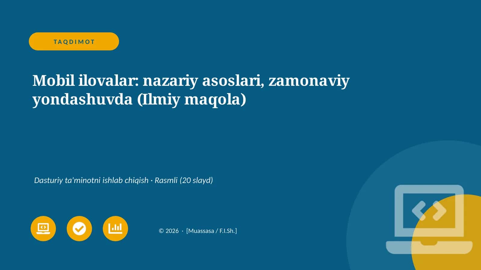 Mobil ilovalar: nazariy asoslari, zamonaviy yondashuvda (Ilmiy maqola) 1