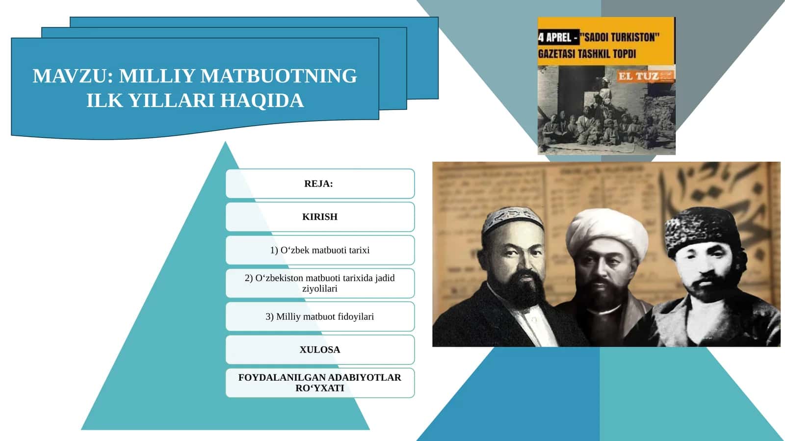 MILLIY MATBUOTNING ILK YILLARI HAQIDA 1