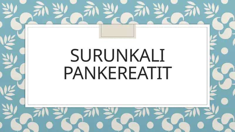Surunkali Pankereatit 1