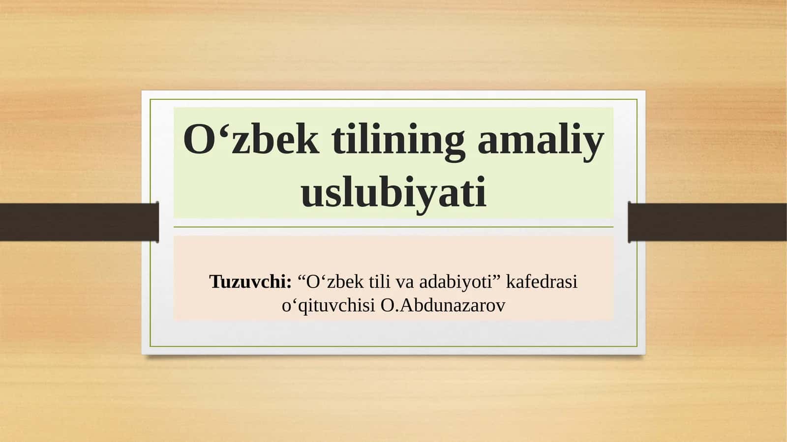 Tilning vazifaviy uslublari. So`zlashuv, badiiy va publitsistik uslubning o`ziga xos xususiyatlari 1