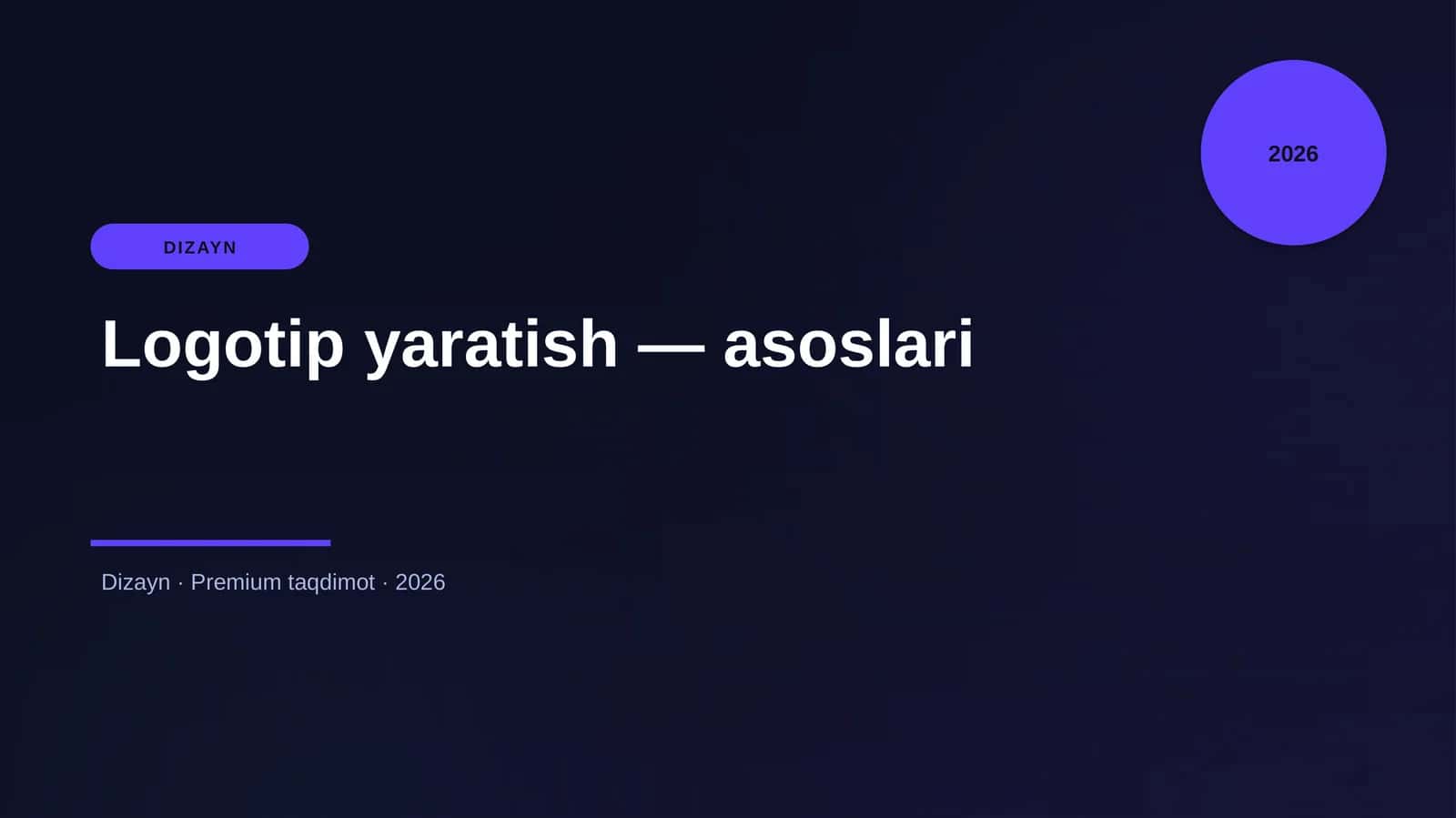 Logotip yaratish — asoslari 1