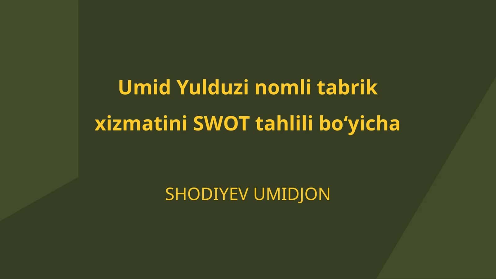 Umid Yulduzi nomli tabrik xizmati 1