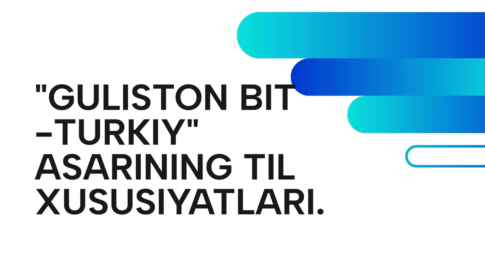 GULISTON BIT -TURKIY ASARI 1