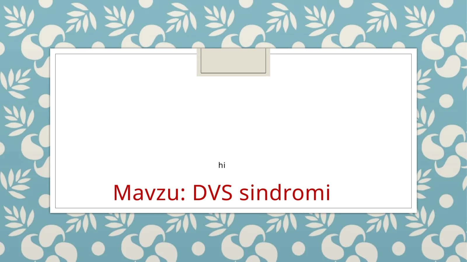 DVSsindromi 1