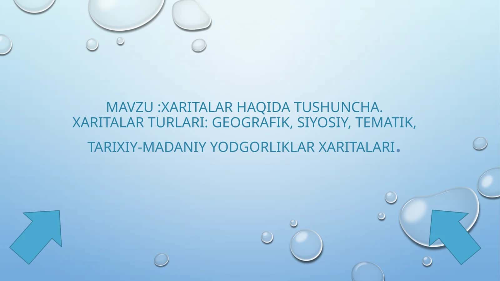 Xaritalar haqida tushuncha 1